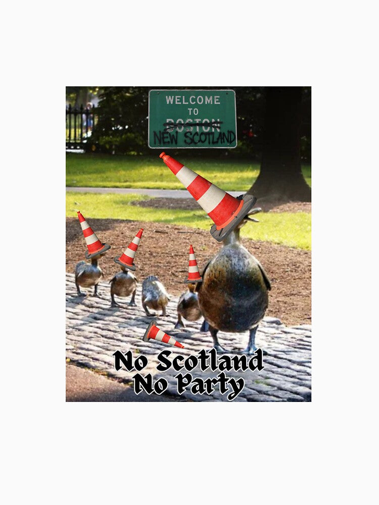 Welcome to Boston New Scotland No Scotland No Party Traffic Cone Statues by No Scotland No Party - Titan Takeover
