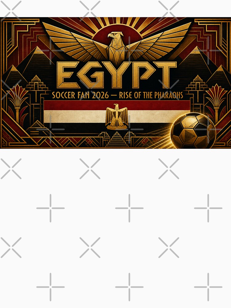 Egypt Soccer Fan 2026 Pharaohs First Historic World Cup Win Eagle of Saladin Design by BrickByDream
