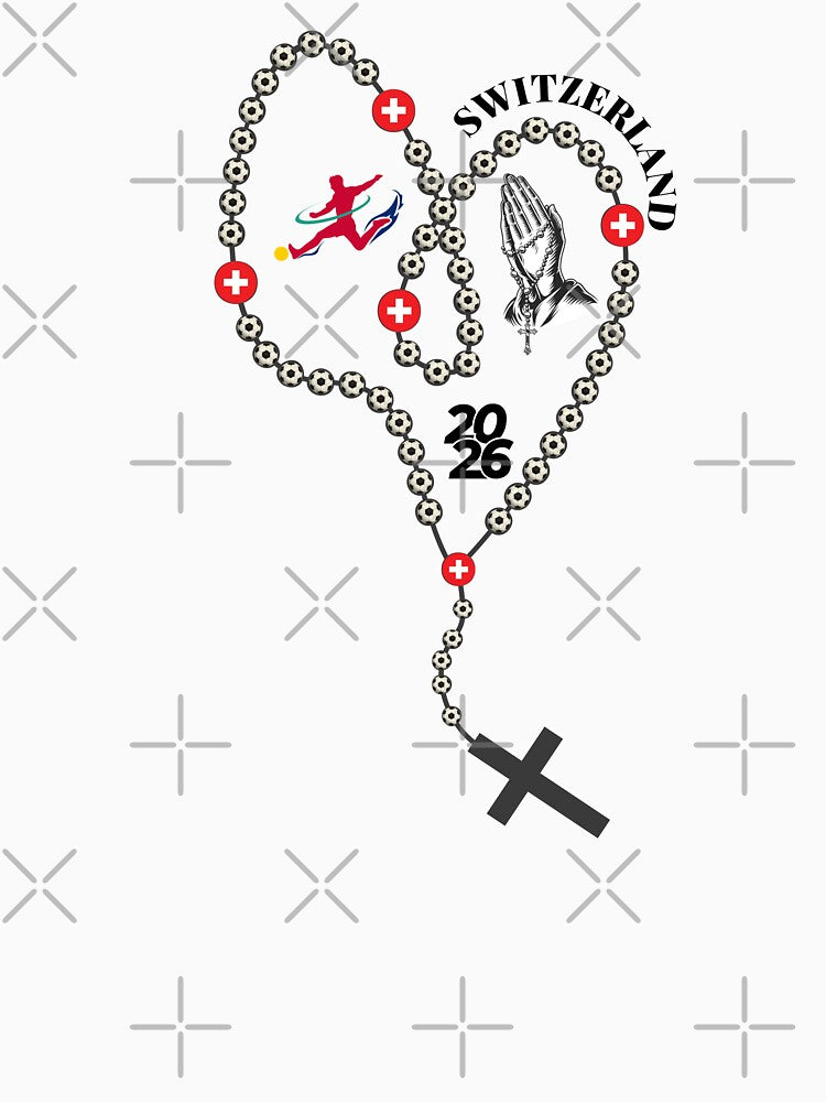 Switzerland Football Rosary 2026 – Soccer Prayer Beads with Swiss Flag, Faith & Football Design by La-Designita