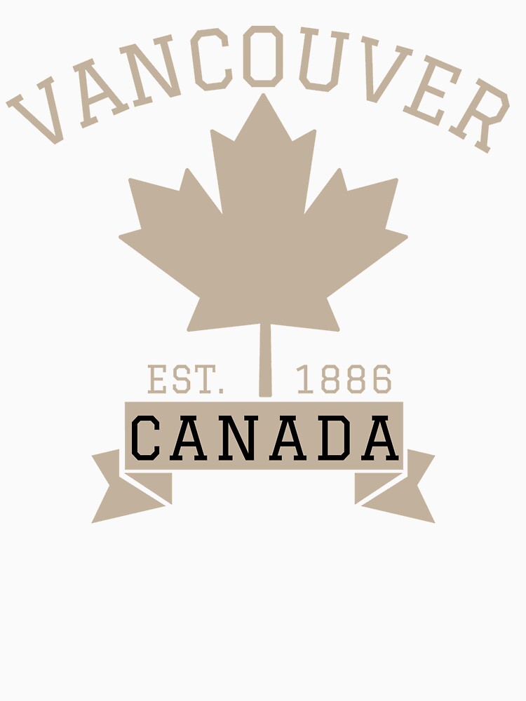 Vancouver Canada Maple Leaf Vintage Athletic College Style by Hoiho Adventure Shirts
