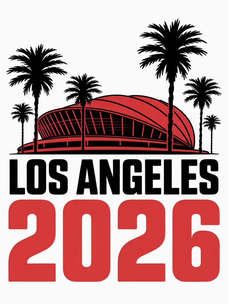 Los Angeles 2026 Palm Tree Sunset T-Shirt V23 by DarylWelsh2024