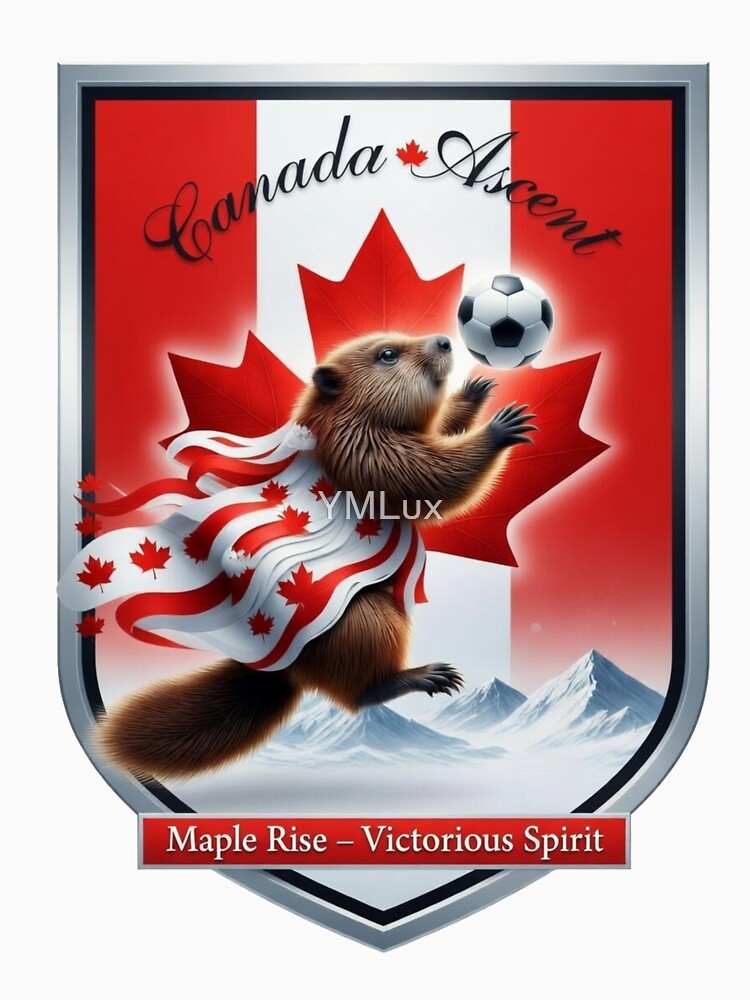 Canada Beaver Ascent International Soccer Tee, Maple Rise Beaver Pride Mug, Canadian Flag Soccer Gift by YMLux