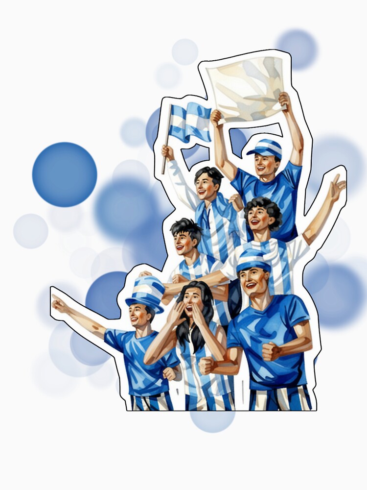 Argentina Fans Holding National Flag Football Design by iamKRUK