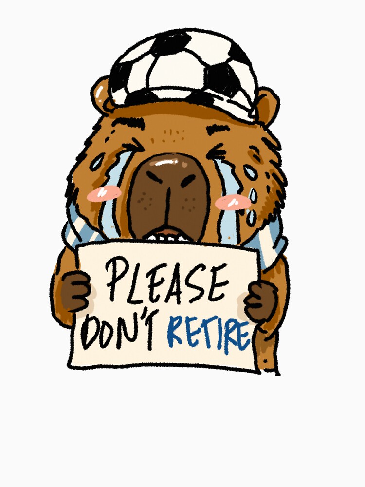 Awkward Animal Hat Club – Please Don’t Retire Crying Capybara | Argentina World Cup 2026 Sticker by chupichapa