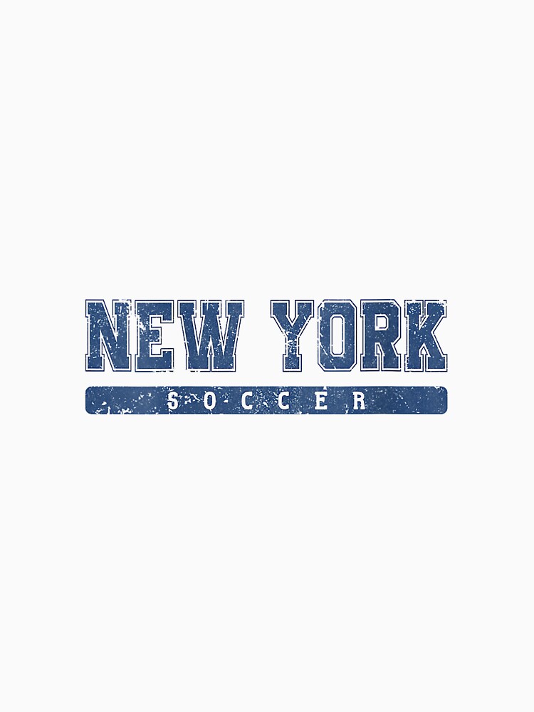Womens New York Soccer Blue Vintage Text by MollyLYork