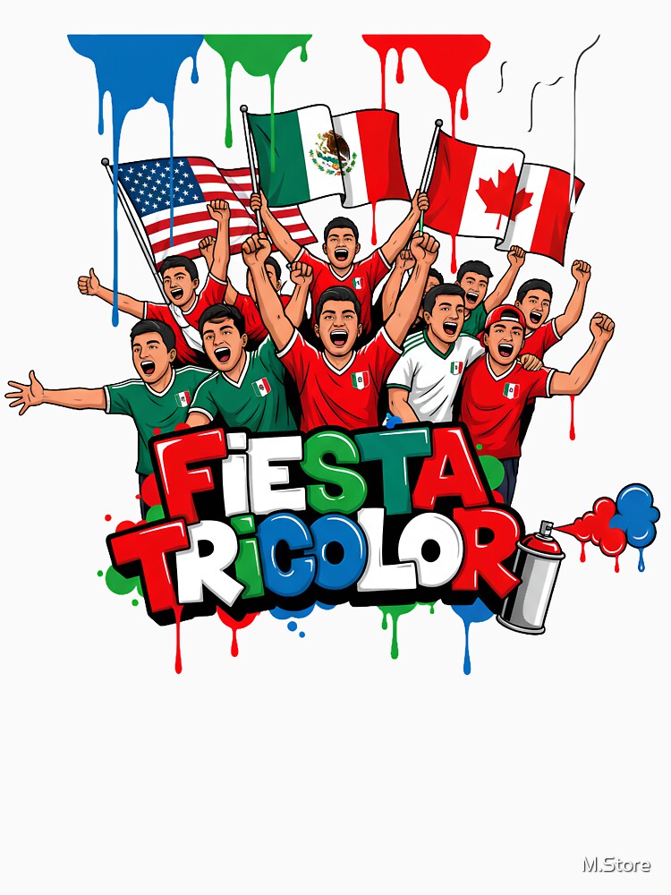 Fiesta Tricolor Soccer Fans Graffiti Streetwear by M.Store