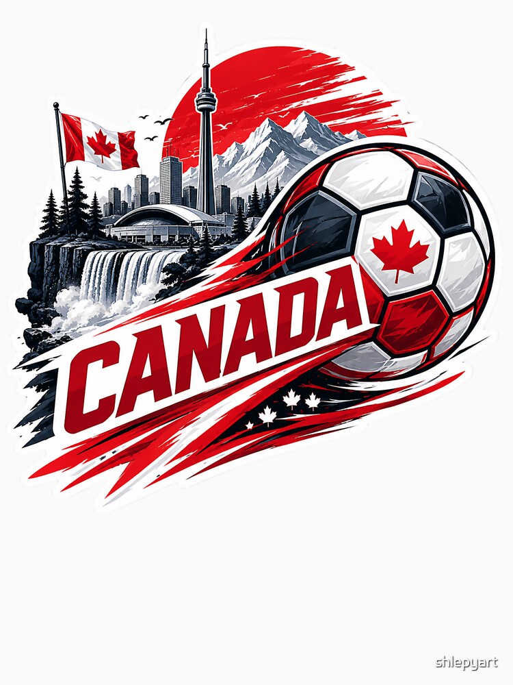 Canada Football Sticker for Fans Who Love Bold Sports Aesthetic | Minimal Soccer Design by shlepyart