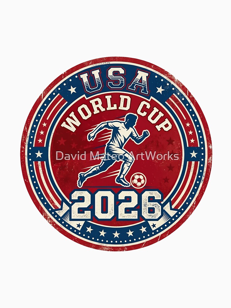 USA World Cup 2026 — Vintage Soccer Badge Retro Style by David Mateo ArtWorks