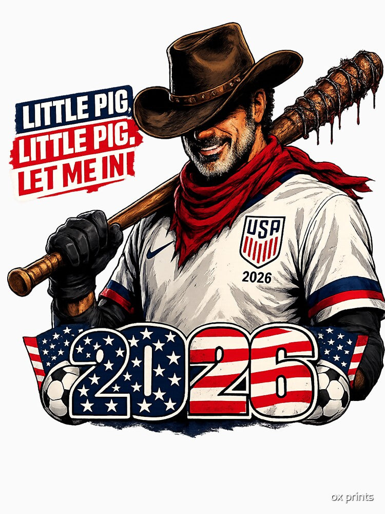 USA Soccer 2026 Football Badass Cowboy Fan by ox prints