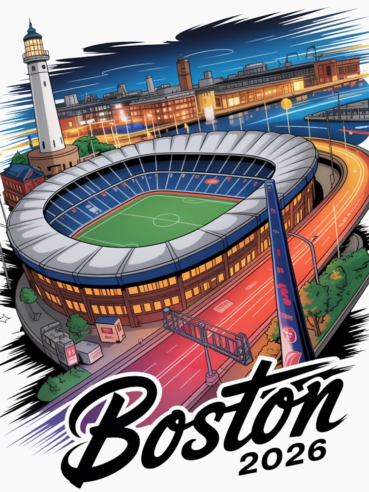 Boston 2026 New England Soccer Souvenir T-Shirt V16 by DarylWelsh2024