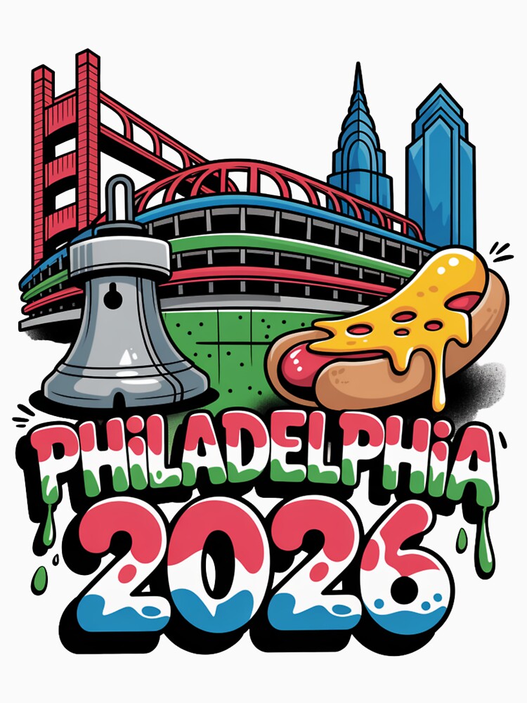 Philadelphia 2026 Liberty Bell Stadium Cheesesteak T-Shirt V18 by DarylWelsh2024