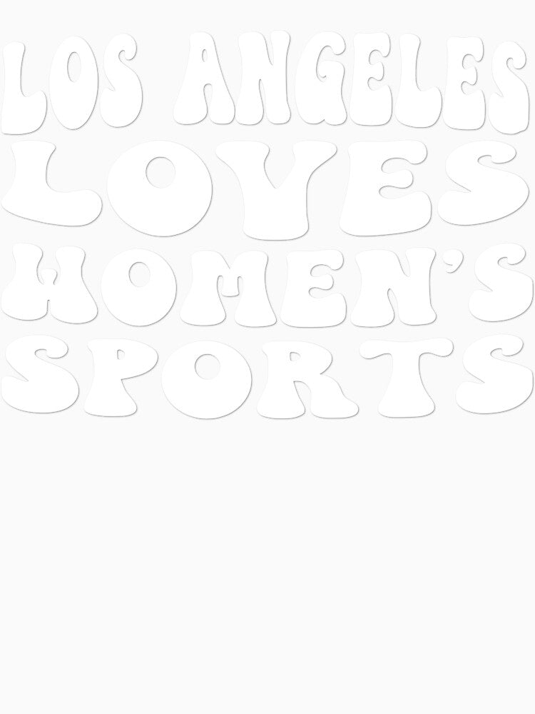 Los Angeles Loves Women's Sports Groovy White by coffeepolicy
