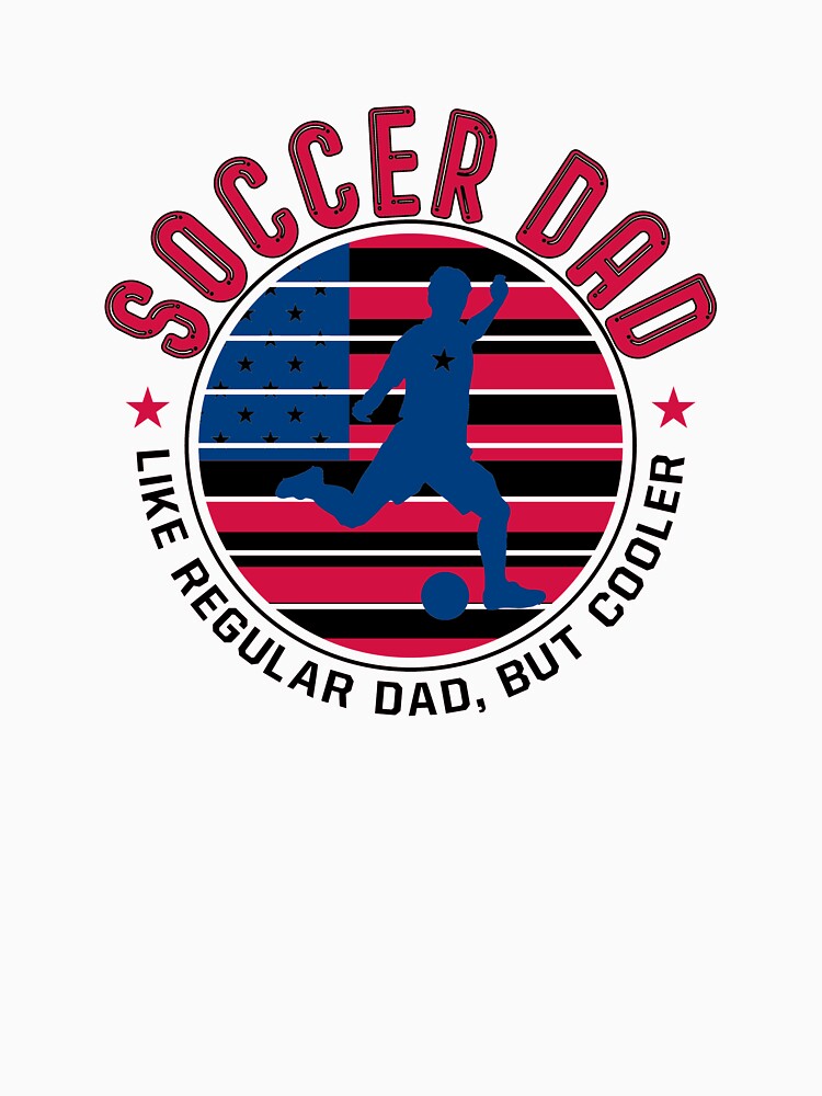 soccer dad - usa flag logo design by pirminio