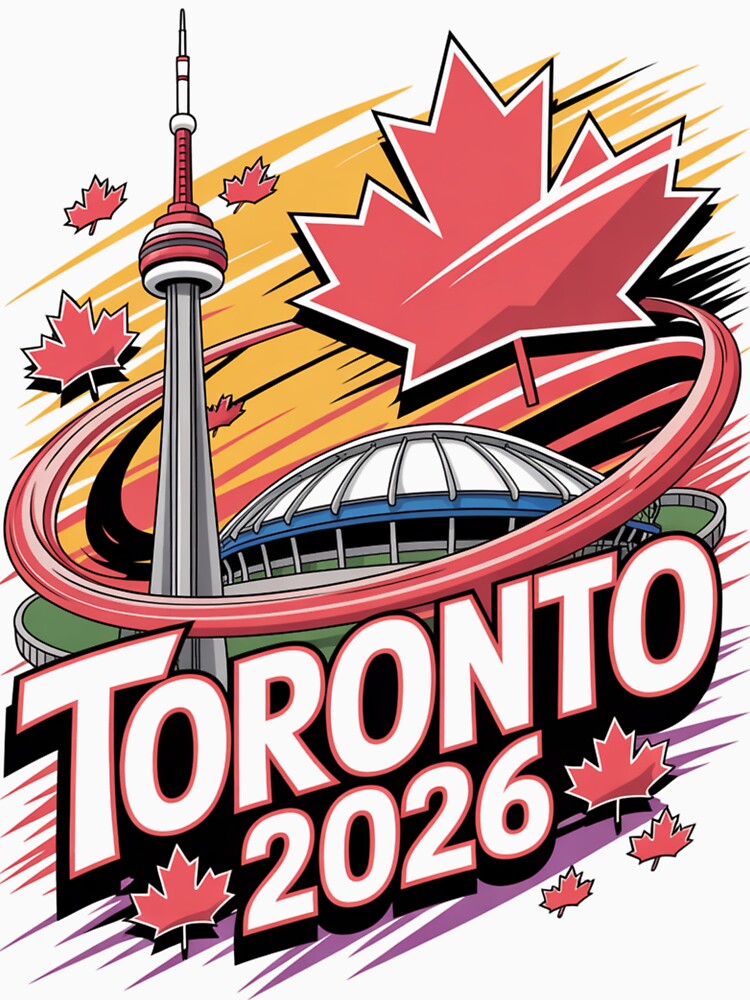 Toronto 2026 CN Tower Stadium Skyline T-Shirt V18 by DarylWelsh2024