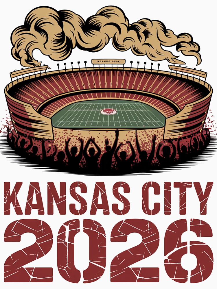 Kansas City 2026 Arrowhead Stadium Football T-Shirt V10 by DarylWelsh2024
