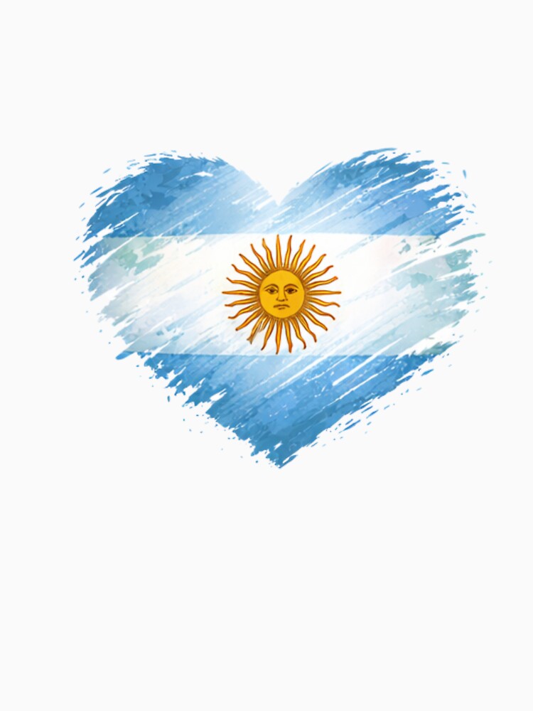 Argentina Heart Flag T-Shirt | FIFA 2026 Argentine Soccer Fan Tee by YASboutik