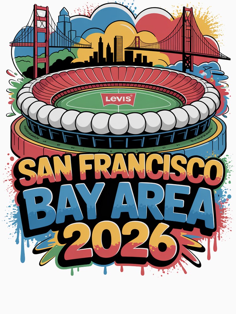 San Francisco Bay Area Golden Gate Stadium T-Shirt V8 by DarylWelsh2024