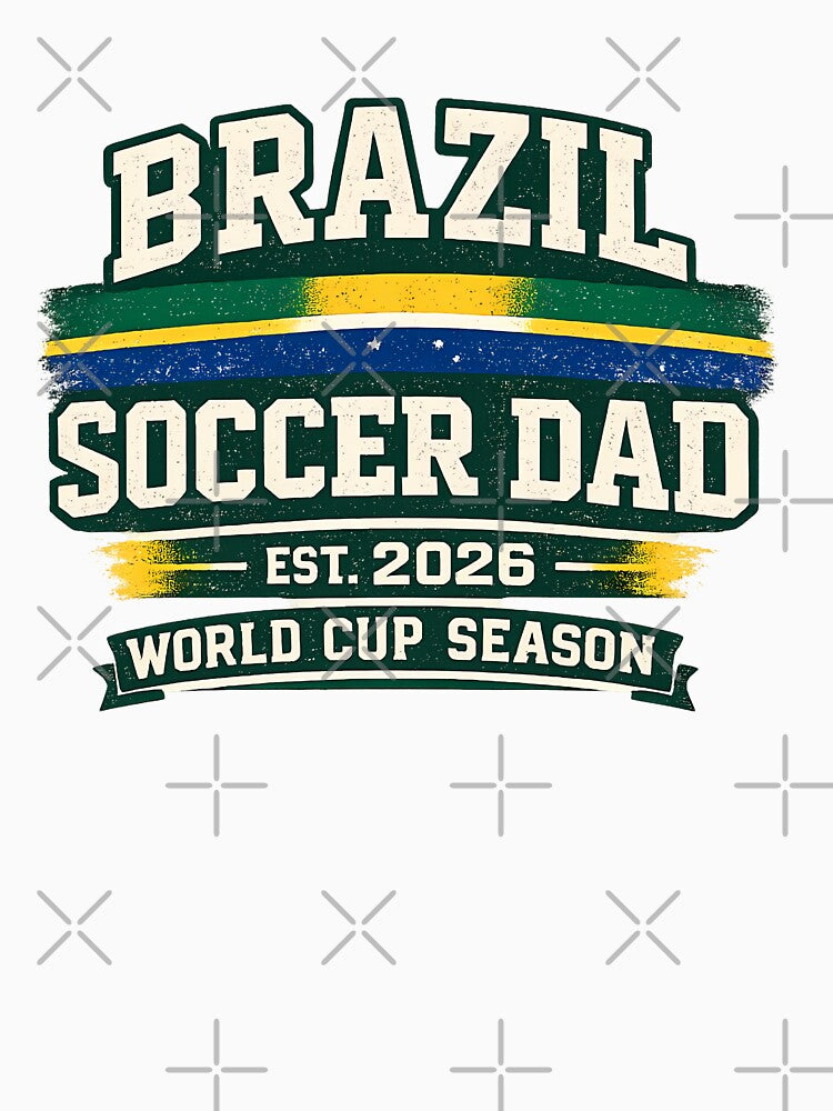 Brazil Soccer Dad 2026 | Football Dad World Cup Fan Design, World Cup Fan Shirt, Soccer Dad Gift For Father, Match Day Brazil Fan Tee, Football Dad Shirt by VectorJoy