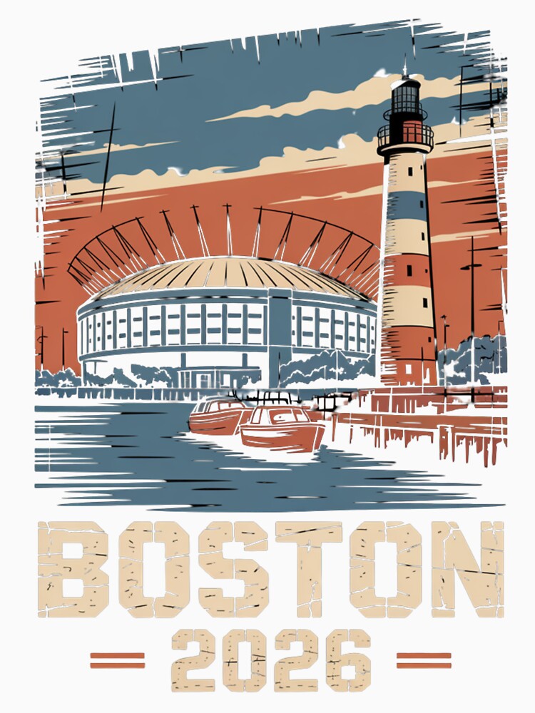 Boston 2026 New England Soccer Souvenir T-Shirt V10 by DarylWelsh2024