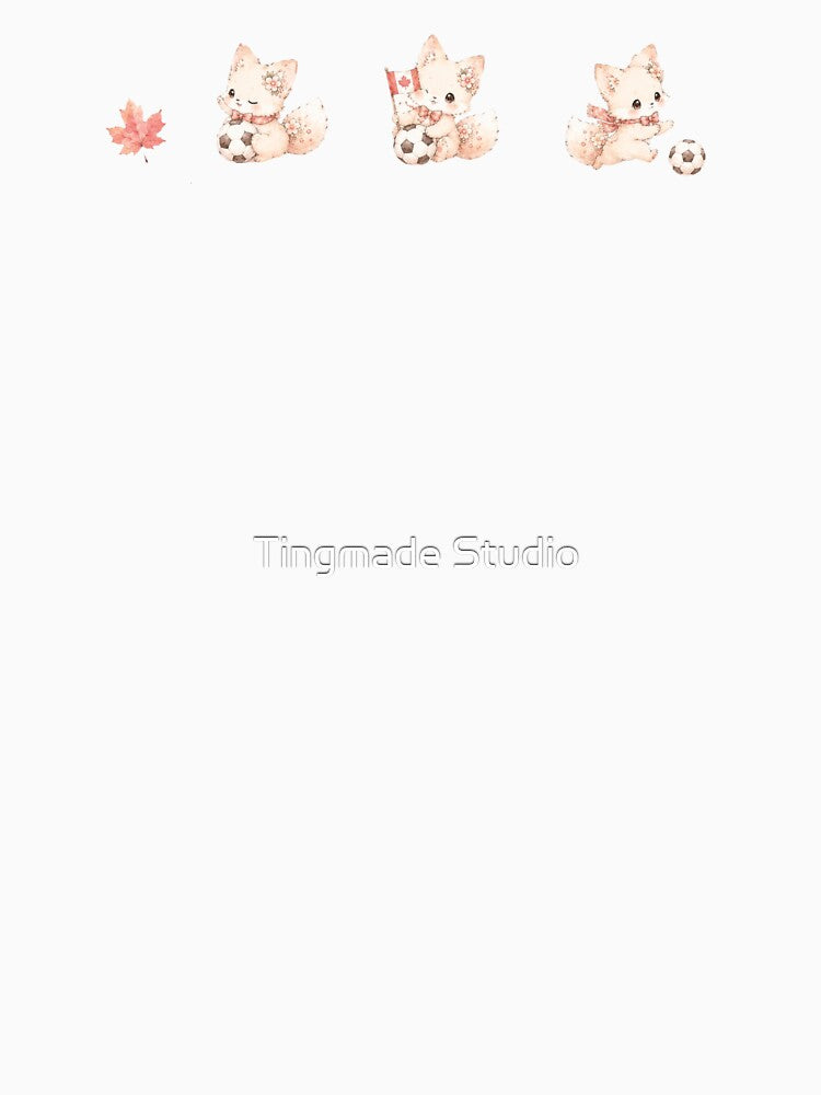 Tinia Cute Soccer Fox Pattern | Canada Vancouver Cheer by Tingmade Studio