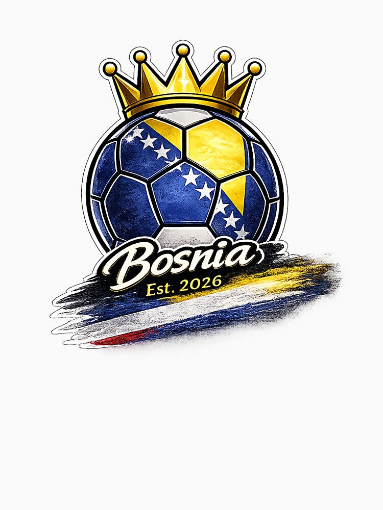 Bosnia 2026 Soccer Fan Funny Bosnia Flag Football by QuiteOrbit