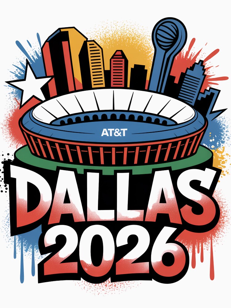 Dallas 2026 Texas Soccer Souvenir T-Shirt V5 by DarylWelsh2024