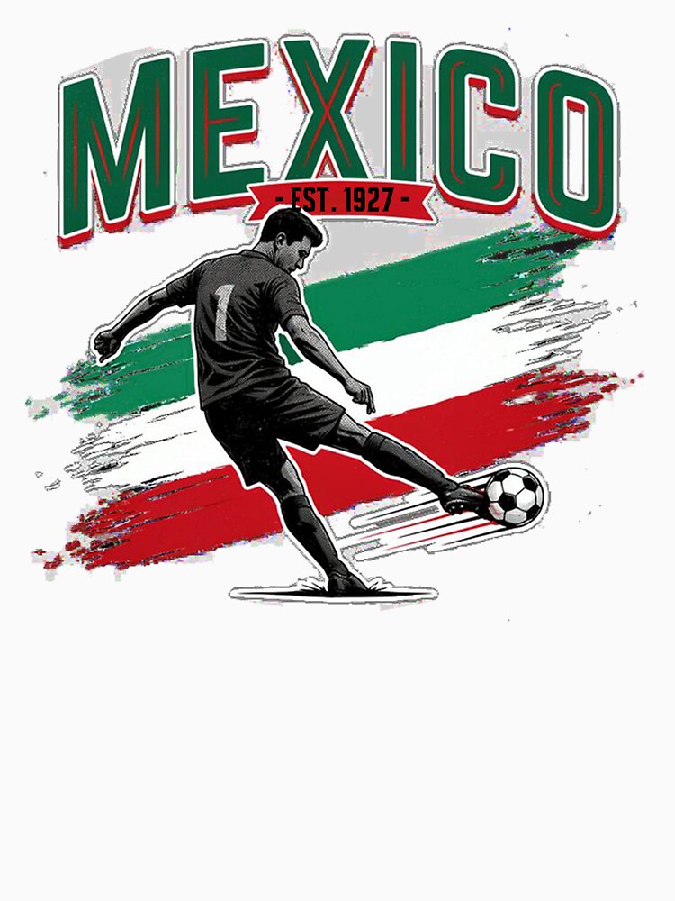 Mexican Flag Soccer Player Vintage Sports Fan by QuiteOrbit
