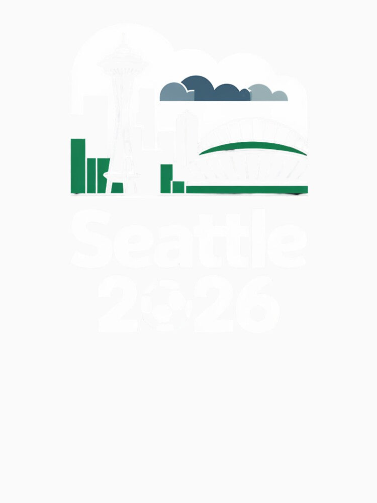 Seattle 2026  Space Needle Stadium Skyline T-Shirt V11 by DarylWelsh2024
