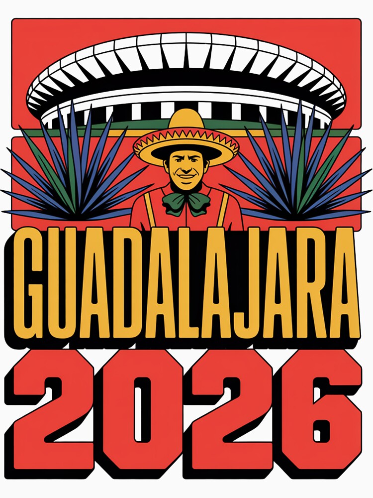 Guadalajara 2026  Mexico Football Soccer Souvenir T-Shirt V3 by DarylWelsh2024