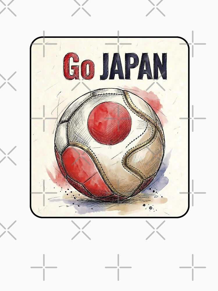 Go Japan Soccer Ball Flag | Japanese Football Fan Graphic Tee by PryntedLabs