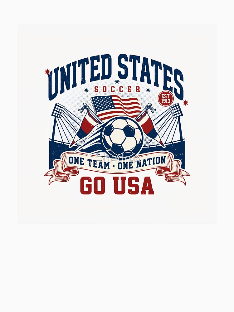 USA Soccer Pride Vintage Supporter Design by Shadryx