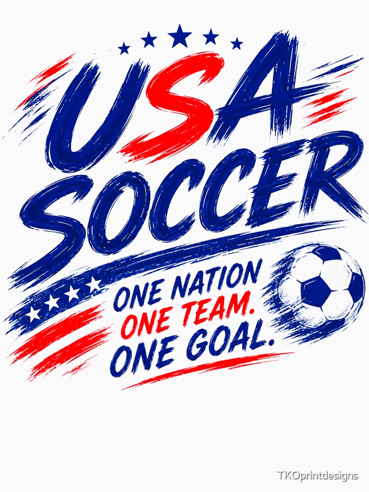 USA Soccer Typography Design | American Football Fan Artwork by TKOprintdesigns