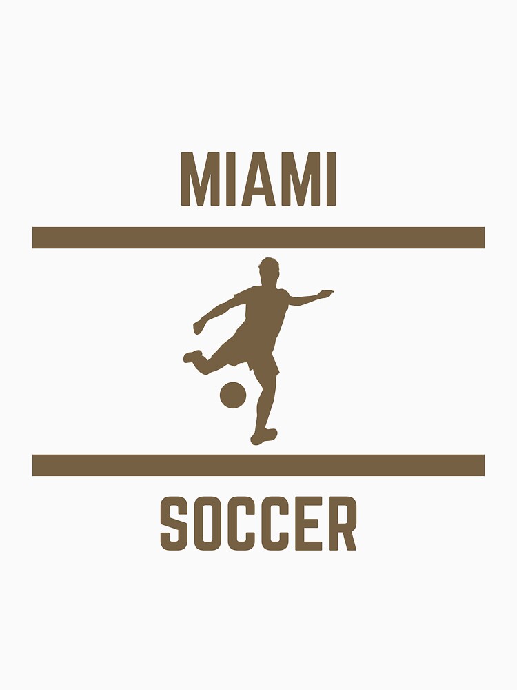 Gold Color Miami Soccer by IssaraStudio