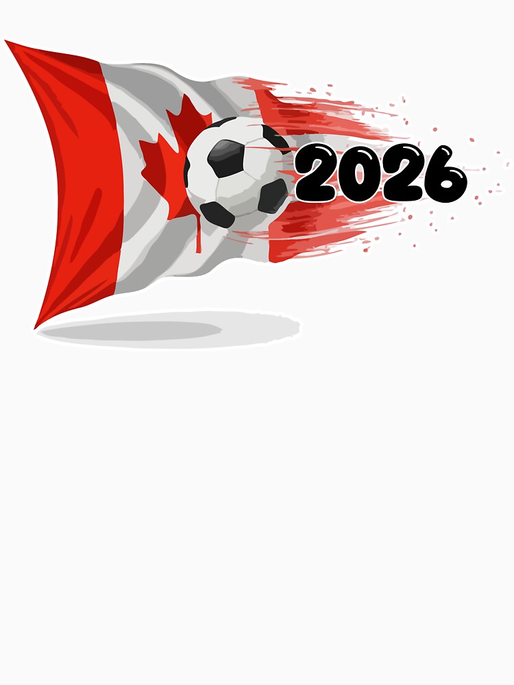 2026 Soccer World Cup Canada Flag T-Shirt | Dynamic Football Fan Tee by nymphengut
