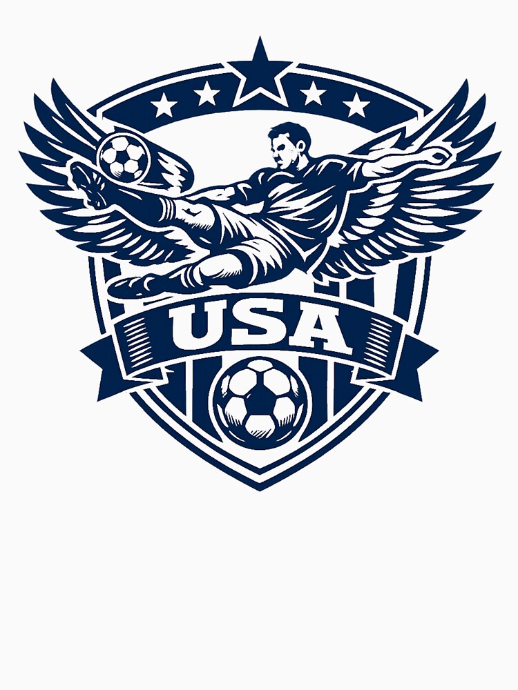 USA Soccer Angel Wings Graphic T-Shirt – American Football Streetwear Design – Patriotic Sports Fan Tee by JonelCrafts