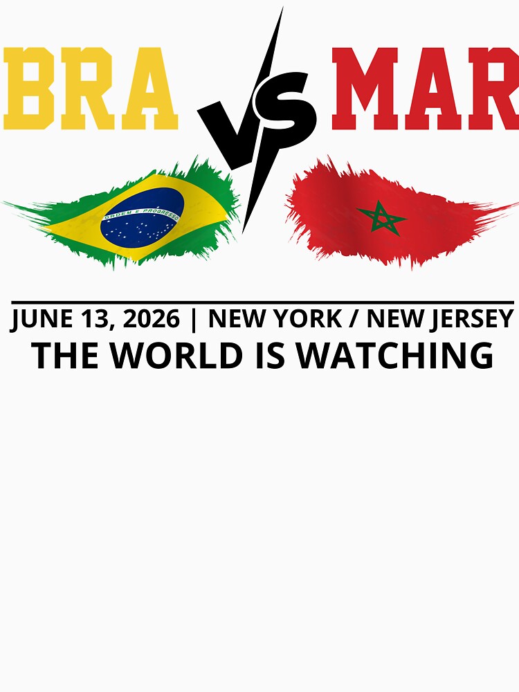 Brazil vs Morocco 2026 Matchday Brush Flag Graphic by axiksa10