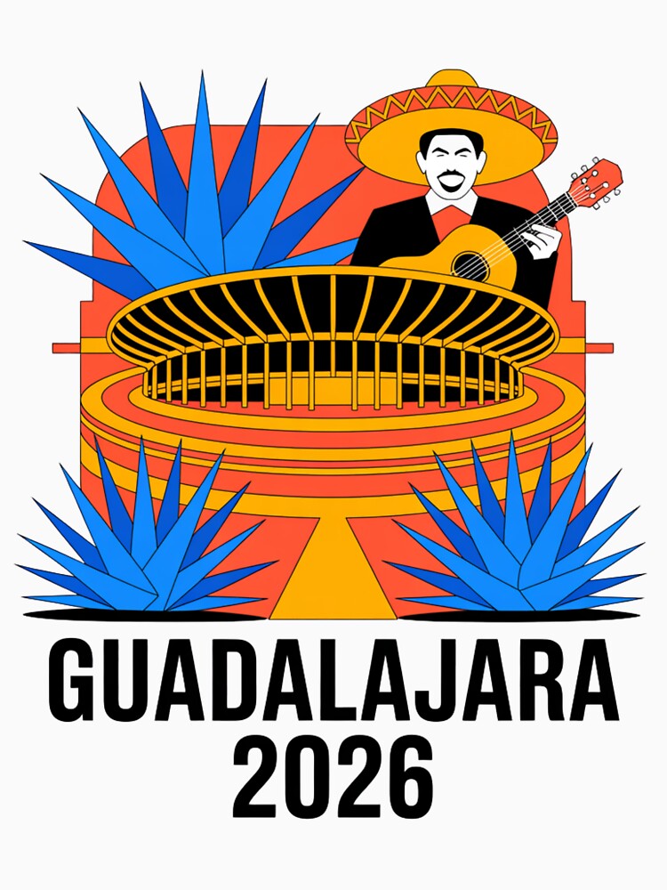 Guadalajara 2026  Mexico Football Soccer Souvenir T-Shirt V8 by DarylWelsh2024