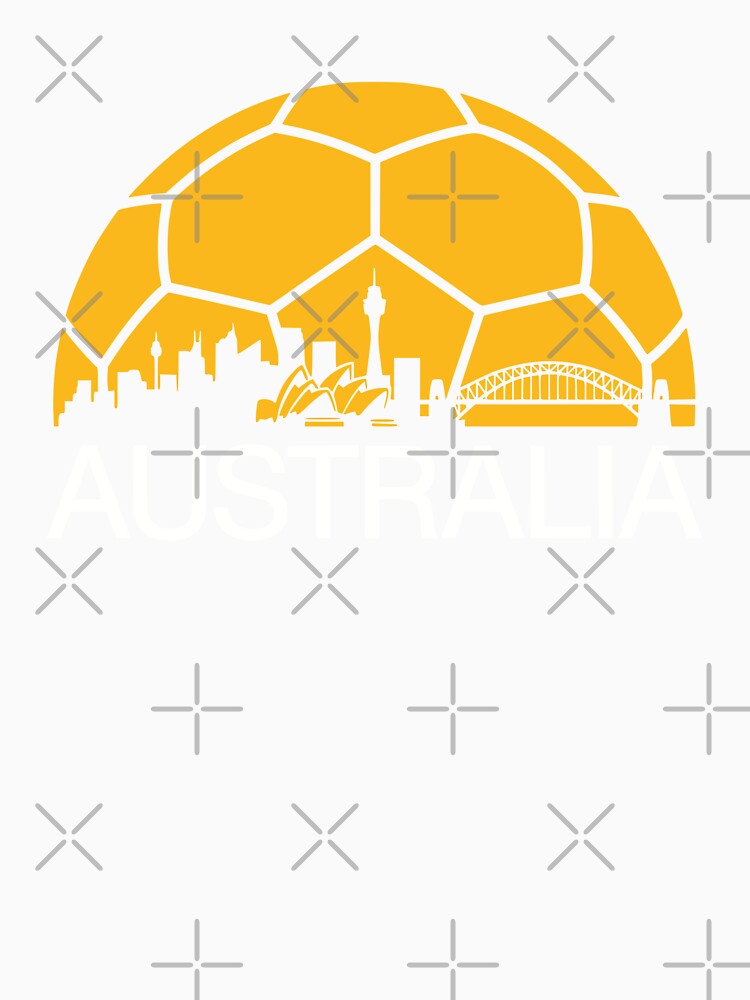 Australia Soccer Fan 2026 Skyline Football Ball by Imaginationbeyond