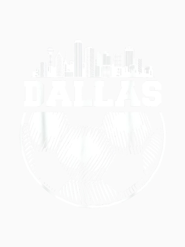 Soccer Ball Dallas City Sky-Line Cool Sports Lover Gifts by MollyLYork