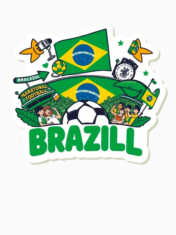 Born to Support Brazil | Brazil Soccer Fan Sticker by HC-Boutique