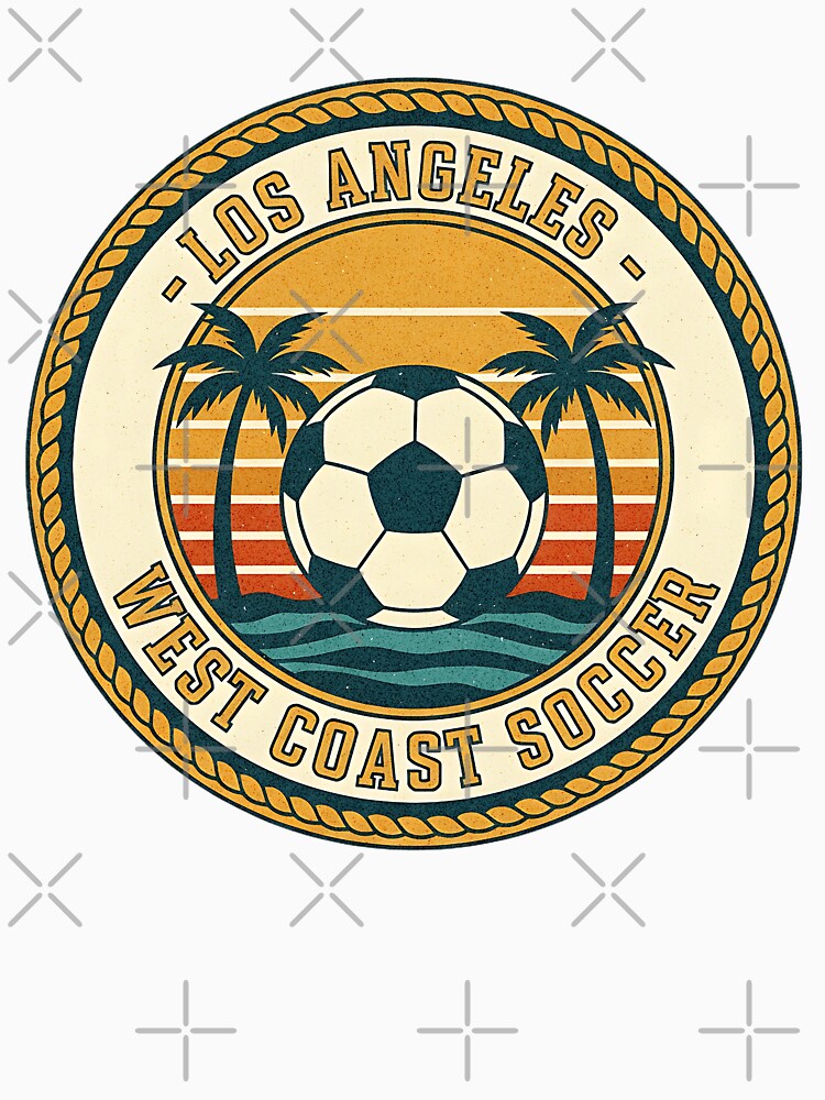Los Angeles – West Coast Soccer Sunset Emblem by PostersMode