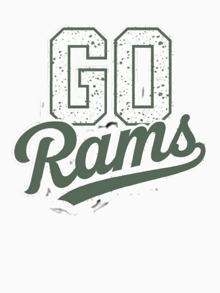 Go Rams Sports Fans Game Day Tee Support Team by ChicTeeLab