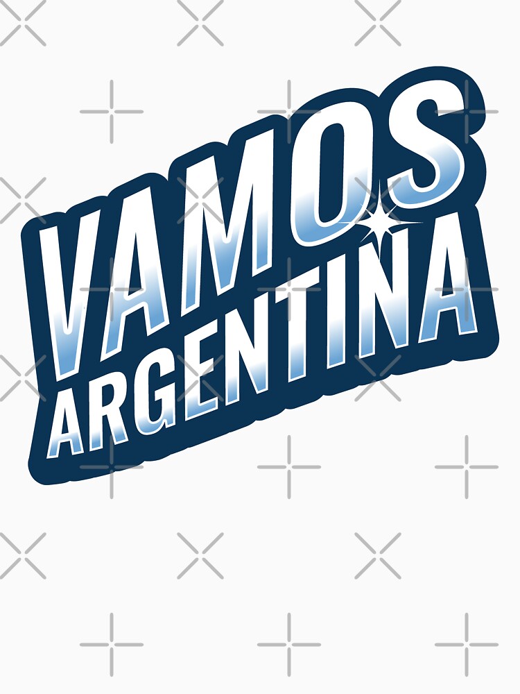 Vamos Argentina Football Fan Typography Retro World Soccer Supporter by nunkioceani