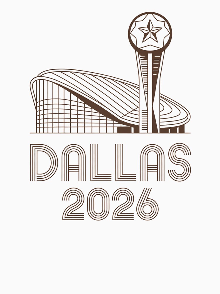 Dallas 2026 Texas Soccer Souvenir T-Shirt V12 by DarylWelsh2024