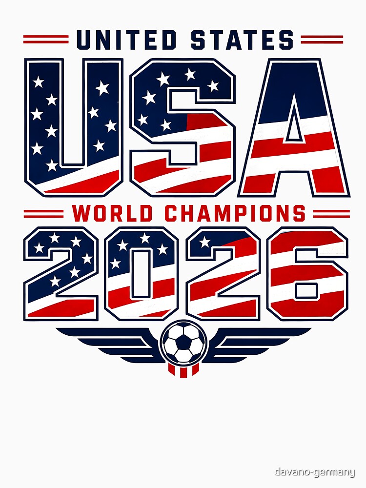USA World Champions 2026 – Patriotic Soccer Fan Shirt by davano-germany
