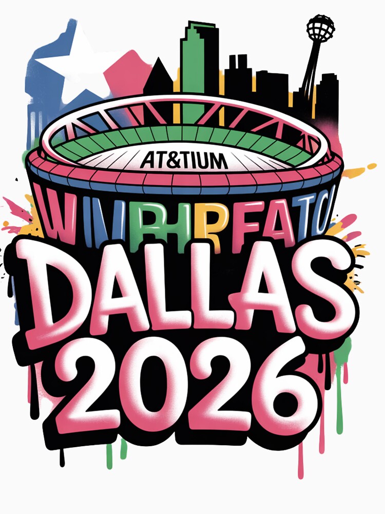 Dallas 2026 Texas Soccer Souvenir T-Shirt V3 by DarylWelsh2024