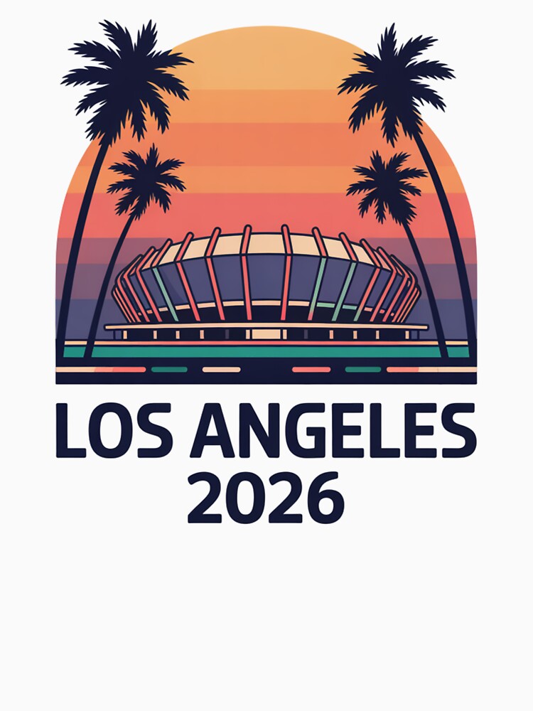 Los Angeles 2026 Palm Tree Sunset T-Shirt V14 by DarylWelsh2024