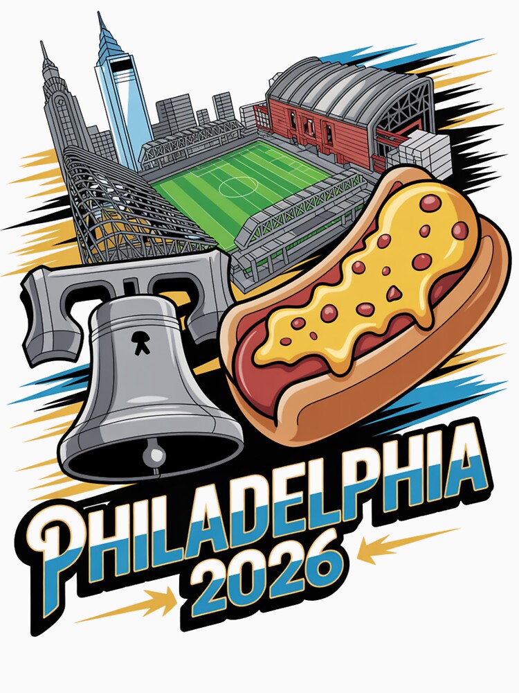Philadelphia 2026 Liberty Bell Stadium Cheesesteak T-Shirt V8 by DarylWelsh2024