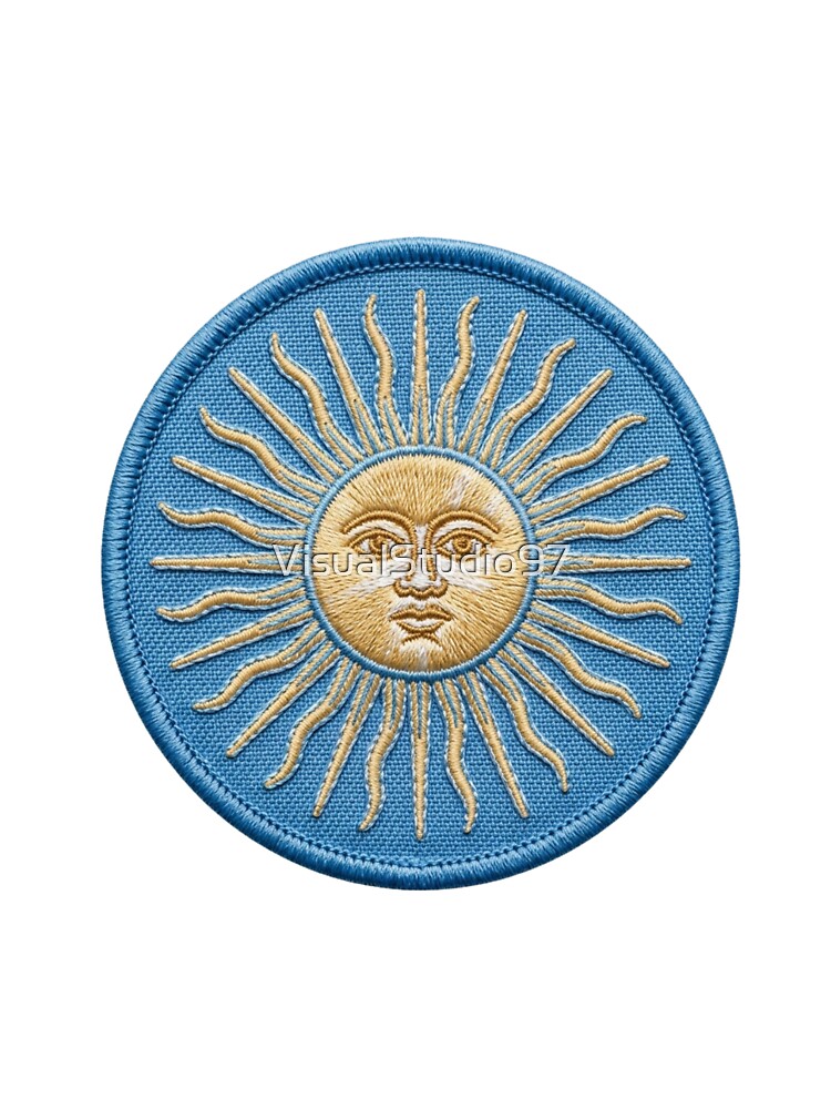 Embroidered Sun of May Patch - Argentina Football Crest Design by VisualStudio97