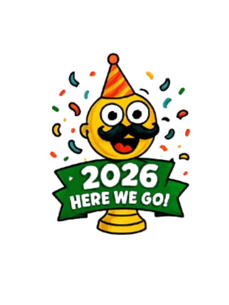 2026 Here We Go Funny Soccer Trophy Sticker by Pixanova